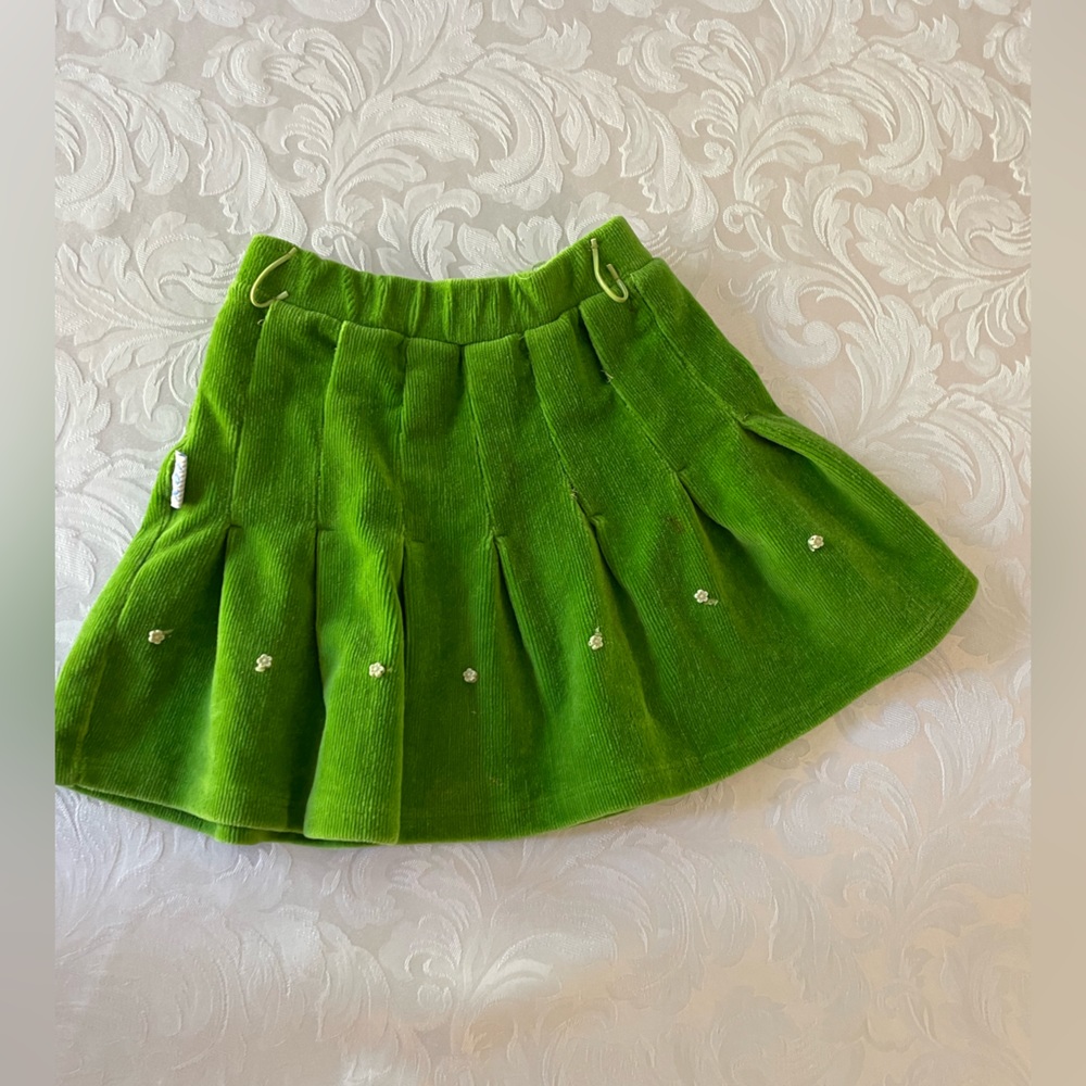 Green Denim Skirt